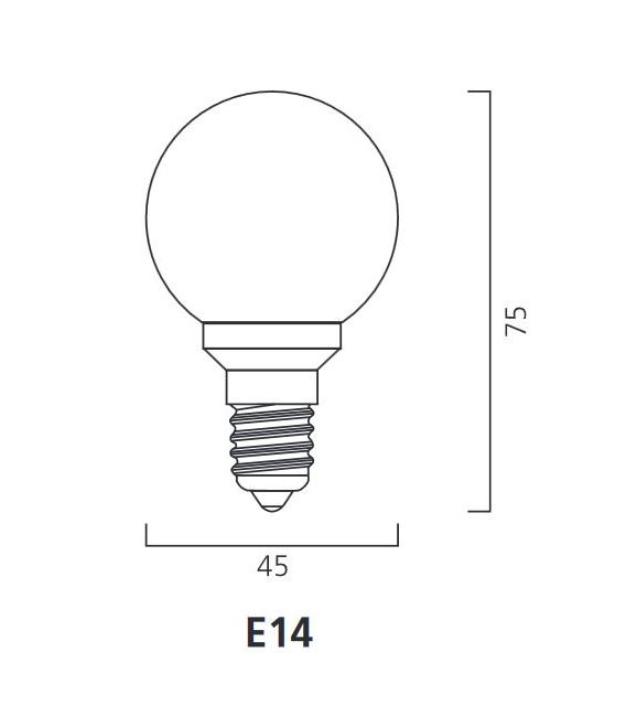 Grüne LED-Kugellampe für draußen - ToLedo 0.5W E14 IP44 – foto