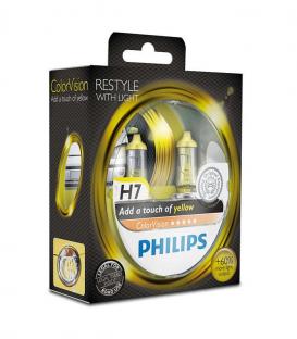 H7 55W 12V PX26d Amarillo ColorVision Paquete Doble