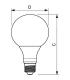 LED-Kugellampe - LED Globe 9 60W 827 220V FR G93 E27 10712-21175