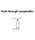 Lampholder Base G13 Push through 109332 8245-21374