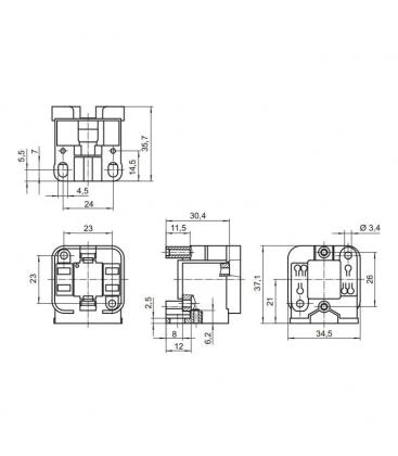 G24d 3 TC-D TC-t Lampholder Base 7451-21389
