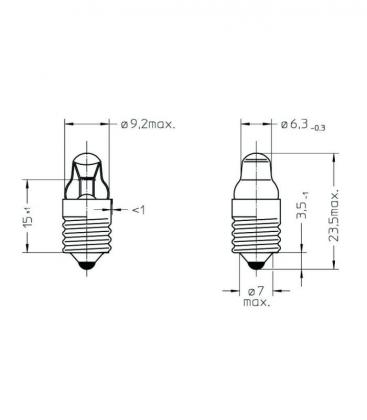 742 Lampadina per torcia E10 da 2,25V 300mA 10773-21481