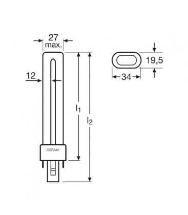 Kompakt-Energiesparlampe TC-S 9W 840 - G23 2G7 Lampen 1040-2246