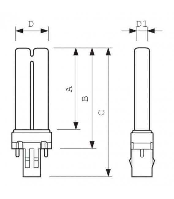 13W PL-S G23 : Lampe de stérilisation UV-C à efficacité. – Photo