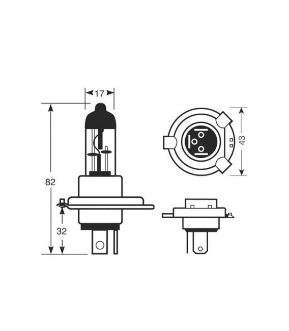 Avtomobilska žarnica H4 60/55W P43t 64193 NBL Night Breaker Laser - Tuning – fotografija