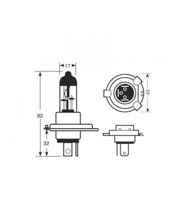 Car Bulb H4 60/55W P43t 64193 NBL Night Breaker Laser - Tuning 11002-22782