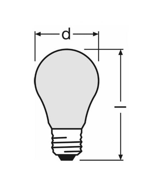 24V Ampoule classique dépolie E27 A60 60W - Simple – Photo