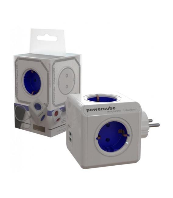 Cable alargador eléctrico PowerCube Original USB Tipo F - Azul Cobalto – foto