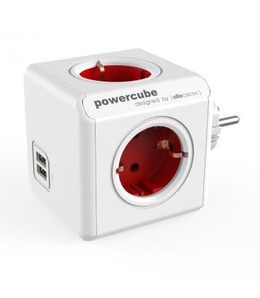 PowerCube Original USB Type F rdeč električni podaljšek 11055-22916