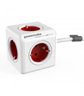 Allocacoc PowerCube Extended Tipo F Rojo 1.5 m