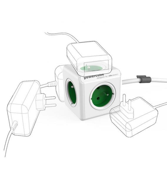 PowerCube Extended Type F Verde 1,5 m - Cavo di prolunga elettrica – Foto