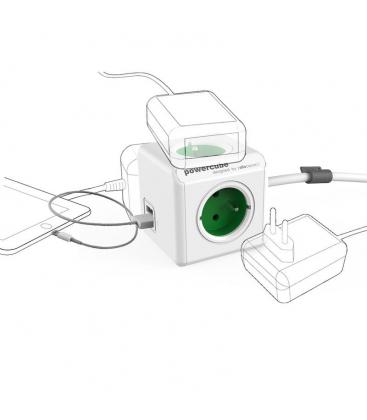 PowerCube prolunga USB tipo F verde 1,5 m - Cavo di prolunga elettrica 11064-22938