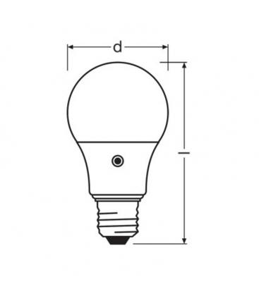 LED-Lampe Tageslichtsensor Classic A 5W 2700K E27 11139-23120