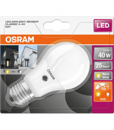 Lampada LED Daylight Sensor Classic A 5W 2700K E27 - Illumina il tuo spazio 11139-23122