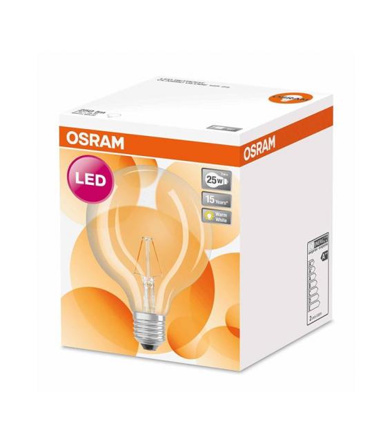 Lampe LED sphérique 2W 827 E27 Filament - Classic Globe – Photo