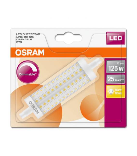 Lámpara LED Superstar Line 15W 827 220V R7s 118mm Dimm - R7s Lámparas LED – foto
