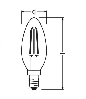 Sveča LED Classic B15 1,4W 827 E14 - Sveče LED Classic 11192-23329