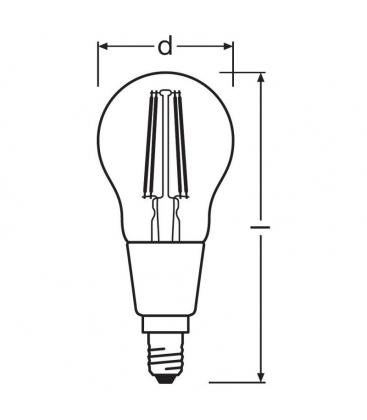 Mini Lámpara LED Regulable P 40 5W 827 - E14, 220V Potencia 11200-23375