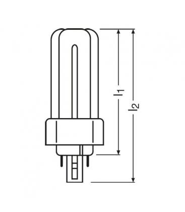 GX24 32W 827 Plus Compact Fluorescent Lamp 1076-2377