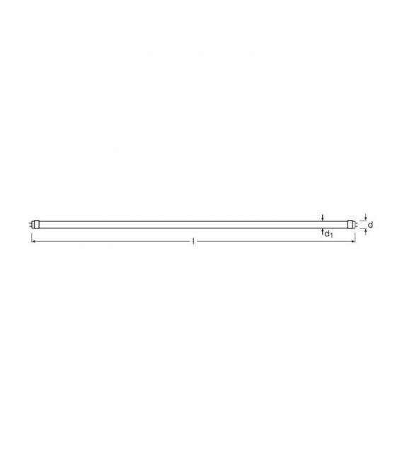 Lampe tubulaire LED SubstiTUBE Value ST8V EM 7.6W 865 G13 - 600mm – Photo