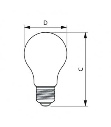 Lampadina LED classica D 5,5 40W 220V 822 827 A60 CL E27 dimm Lampada LED 11294-23870