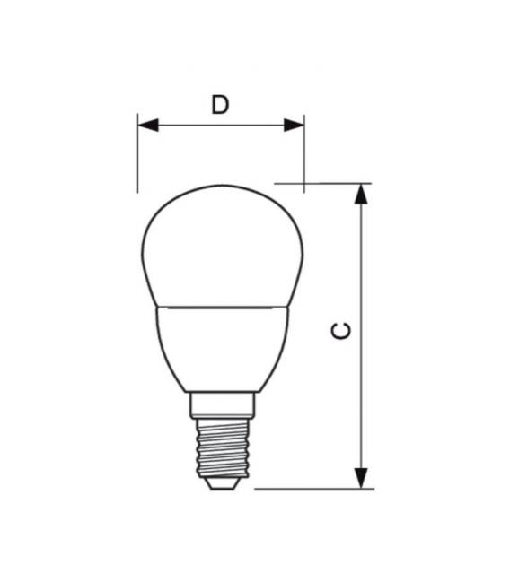 Mini Lámpara LEDlustre ND 7 - 60W, 220V, Casquillo E14, P48 FR – foto