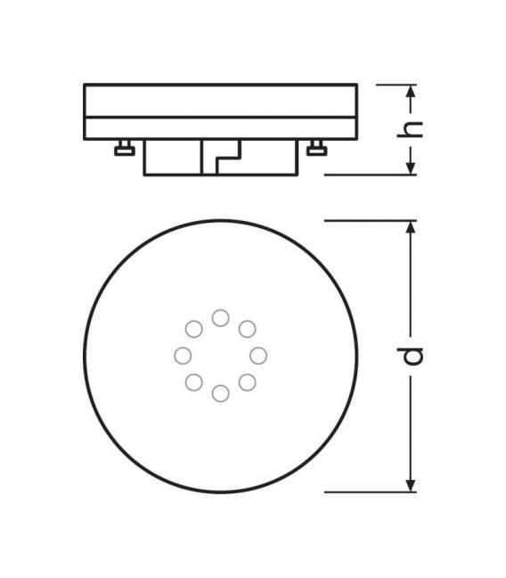 Lampada LED Parathom 6W Bianco Caldo 220V - GX53 – Foto