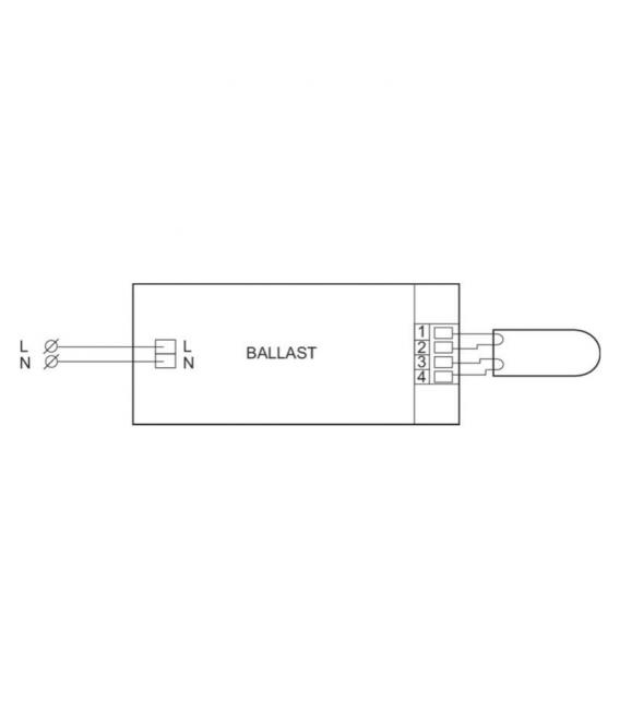 HF M rdeča 124 SH TL5 PL-L Elektronska predstikalna naprava – fotografija