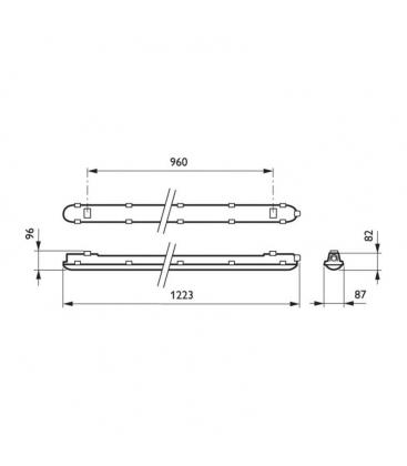 CoreLine LED WT120C 22W 840 PSU L1200 - Premium IP65 Luminaire 11440-24422