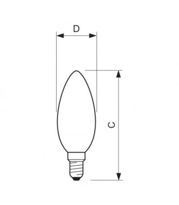 Bombilla LED clásica 25W regulable E14 11464-24534