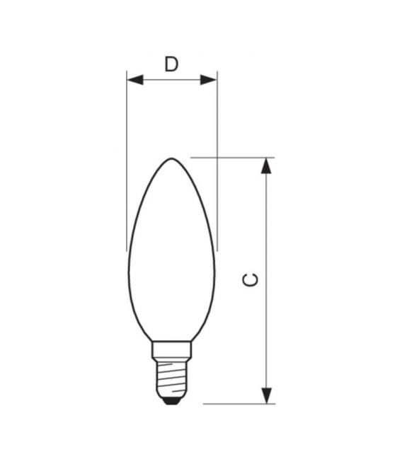 Klasična LED sveča 14W zlata B35 E14 - 220V SP – fotografija