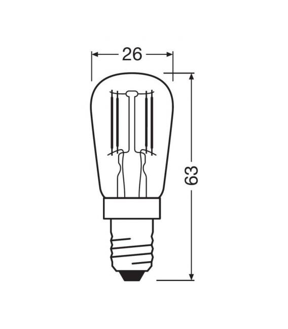 LED Lamp Parathom Special T26 2.8W 865 E14 Refrigerator Sewing Machine – photo