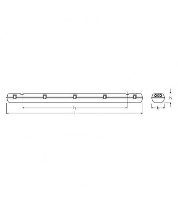 2x17W 840 LED SubMARINE - Durable 1200mm Waterproof Luminaire 11555-24980