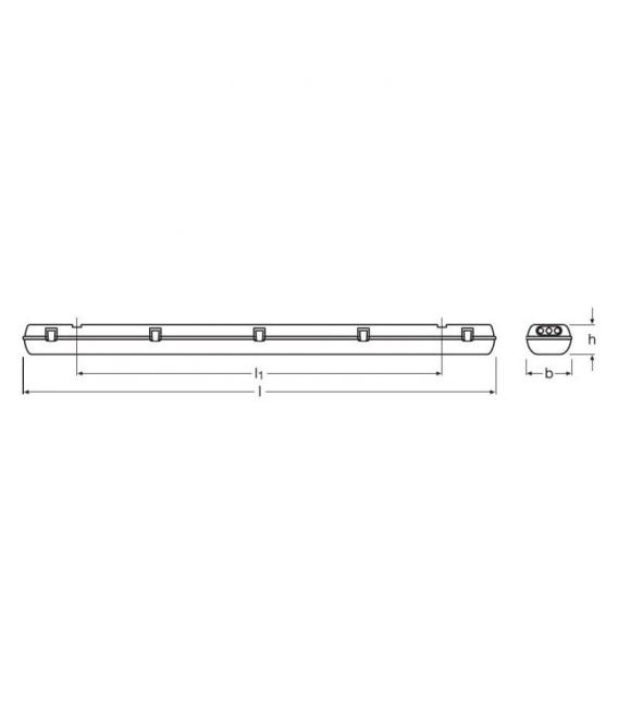 LED SubMARINE 2x20W 840 IP65 1500mm - vodoodporna – fotografija