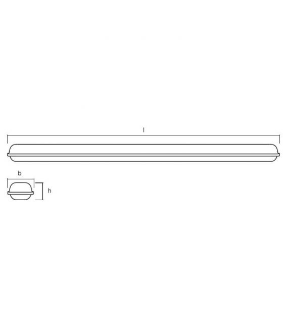 36W 840 LED SubMARINE Integrated - 1200mm Waterproof Luminaire – photo