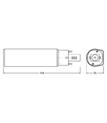 Lámpara LED Dulux D EM 13 5W 840 G24d - Lámparas LED G24 11565-25030