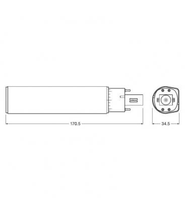 Lámpara LED Dulux D-E 10W 830 G24q 3 - Iluminación 11568-25061