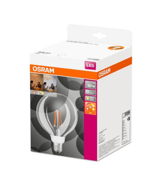 LED sijalka Superstar Classic Globe GLOWdim 7W - Sferična – fotografija
