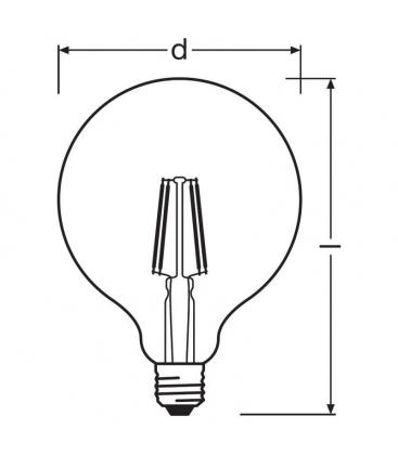 Klasična kroglasta LED sijalka 40 - topla bela E27 11625-25342