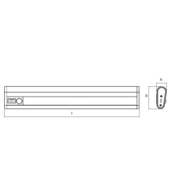 Silver Linear LED Mobile USB 1.5W 840 - Sleek Surface-Mounted – photo