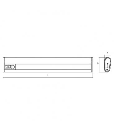 Silberne lineare LED Mobile USB 1.5W 840 - Elegante Aufputzbeleuchtung 11631-25376