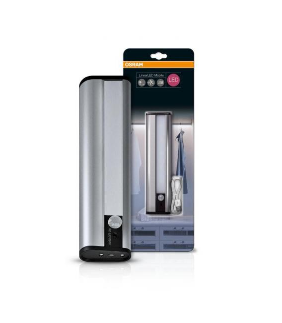 LED lineare d'argento Mobile USB 1,5W 840 - Illuminazione elegante da superficie. – Foto