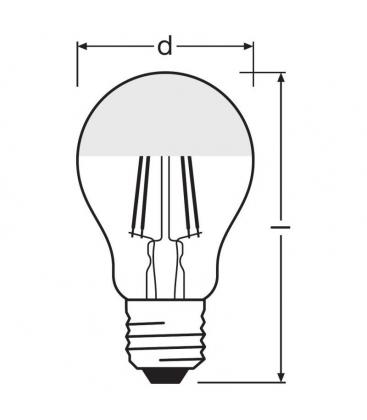 Lampada decorativa a LED Classic Mirror Silver 7W E27 11687-25693