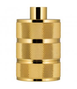 Portalámparas decorativo Alu Grid E27 dorado