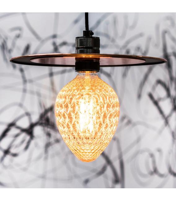 Portalampada decorativo Alu Grid E27 nero – Foto