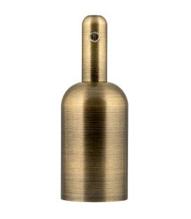 Dekorative Lampenfassung Alu-Flasche E27 bronze antik