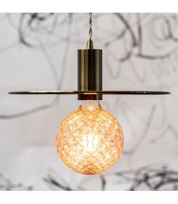Portalampada decorativo in bronzo antico E27 Alu lungo 11709-25777