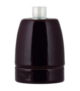 Decorative Lampholder porcelain E27 brown