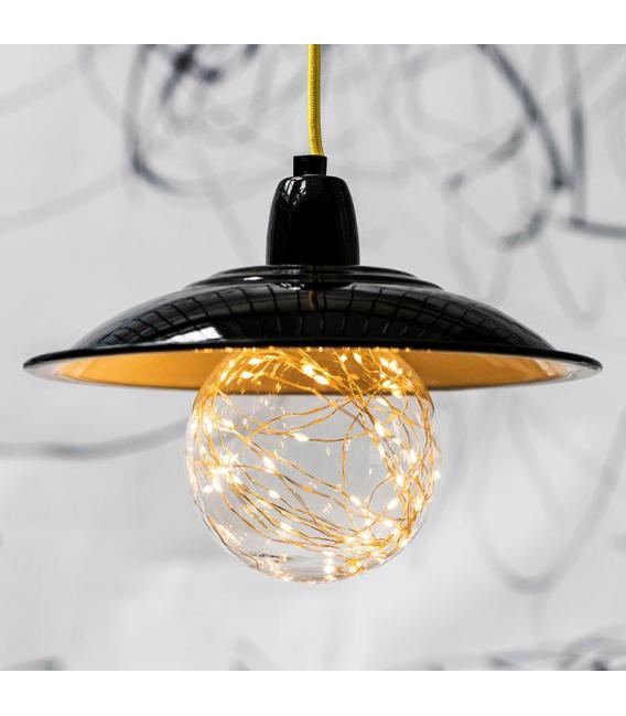 Lampe décorative en porcelaine E27 noire – Photo