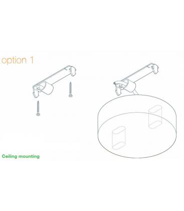 Soffitto Smart Cup PP Medium in nero opaco - Rosoni e tazze 11729-25960